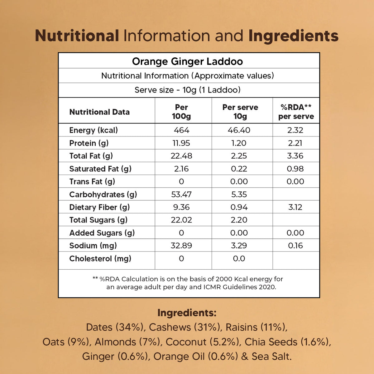 Orange Ginger Laddoos  - Value Pack