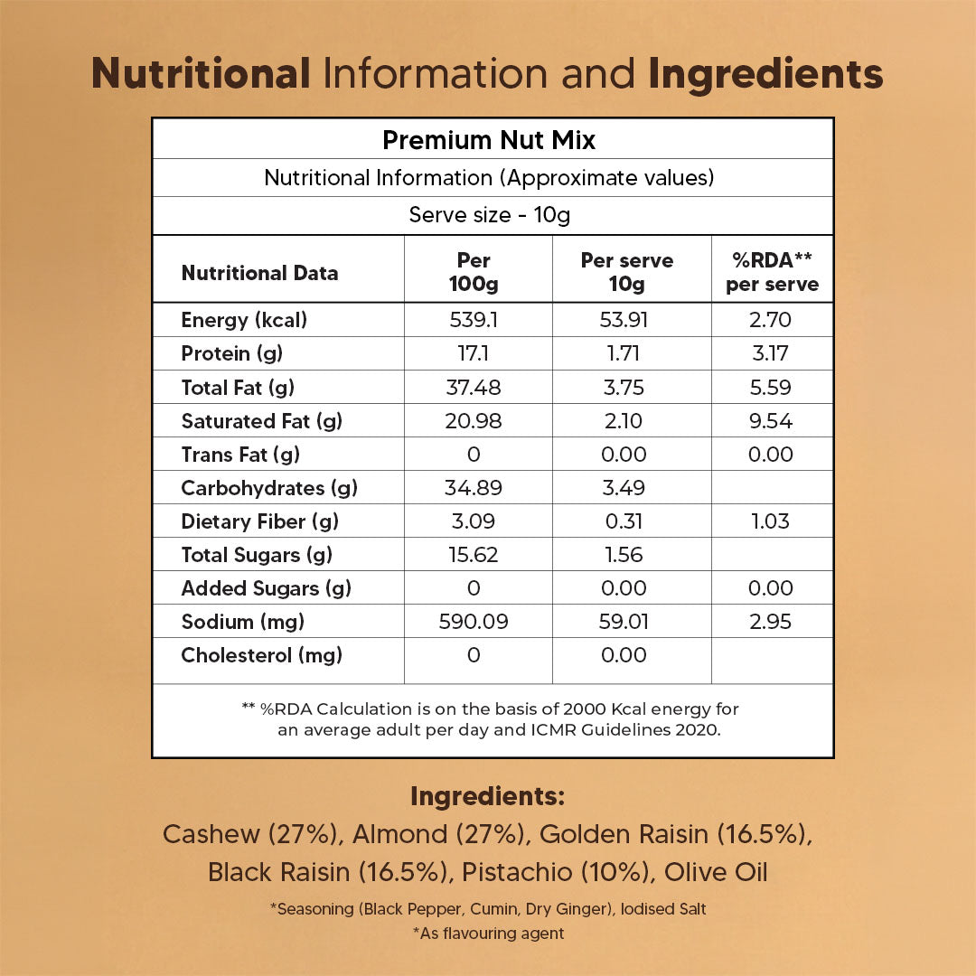 PREMIUM NUT MIX - JUMBO NUTS & RAISINS